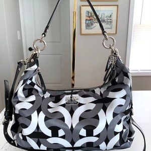Coach Madison Op Art Hailey Handbag Shoulder Bag Crossbody Bag Two Way Bag